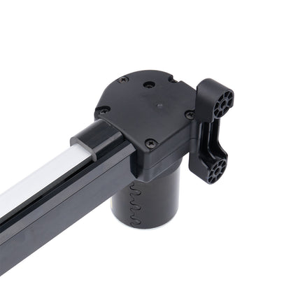 Black window cleaning robot arm on a white background