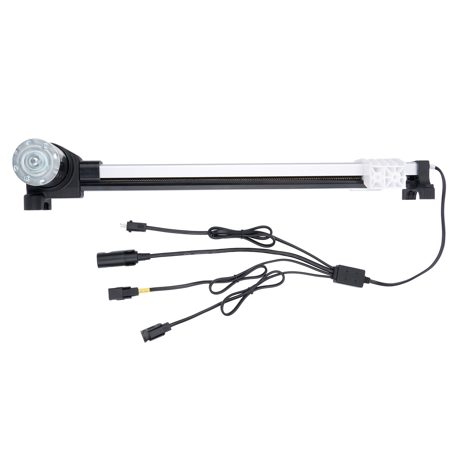 Mechanical arm with connectors on a white background