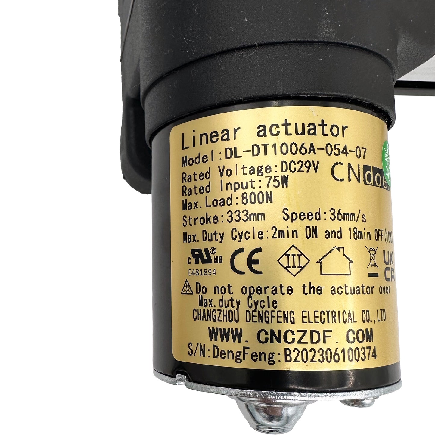 CN DOER DL-DT1006A-054-07 Linear Actuator Motor by Changzhou DengFeng