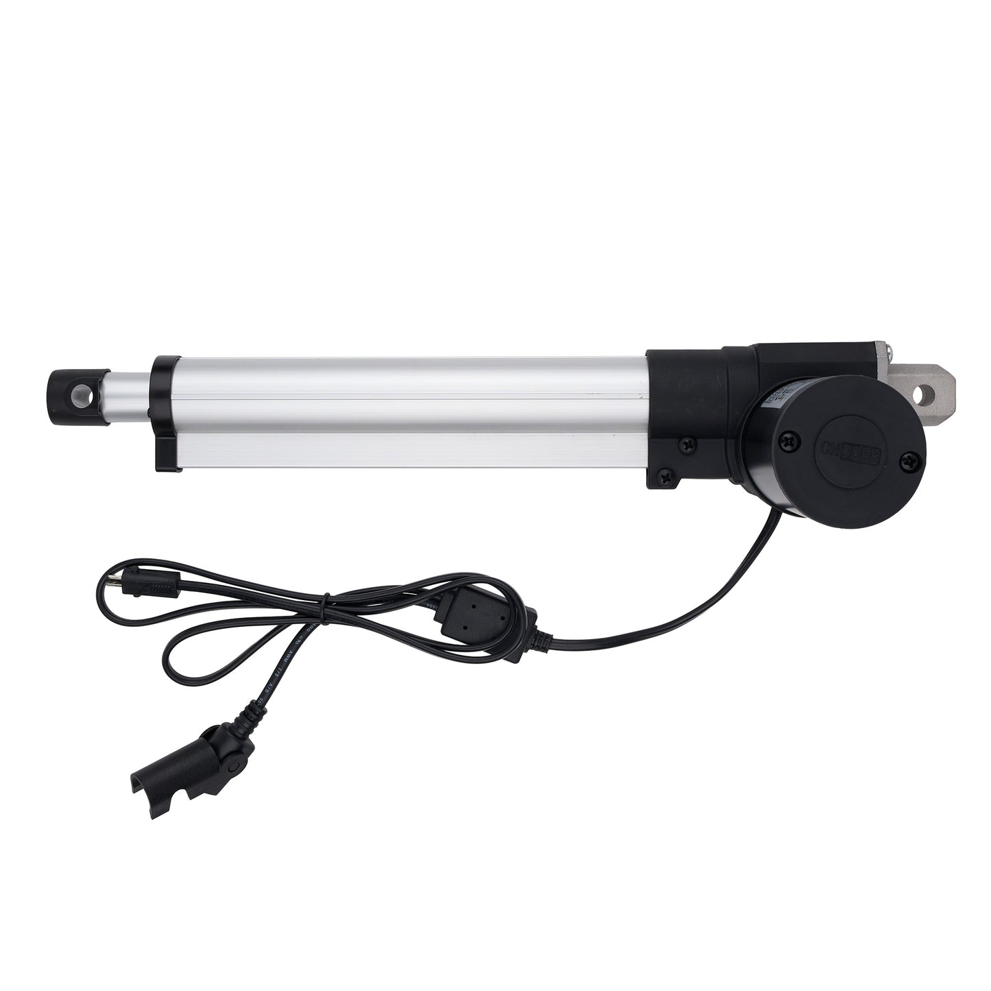 Linear actuator with cable on a white background