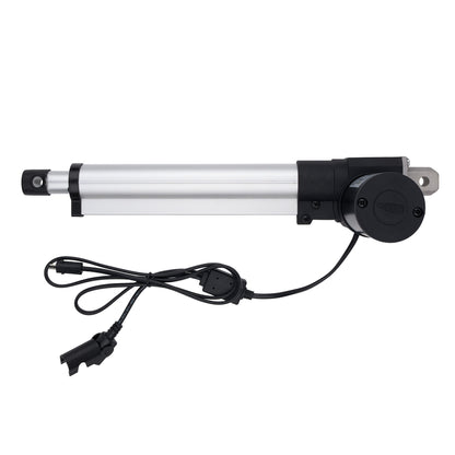 Linear actuator with cable on a white background