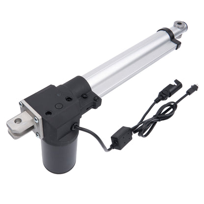 Linear actuator with power cable on a white background
