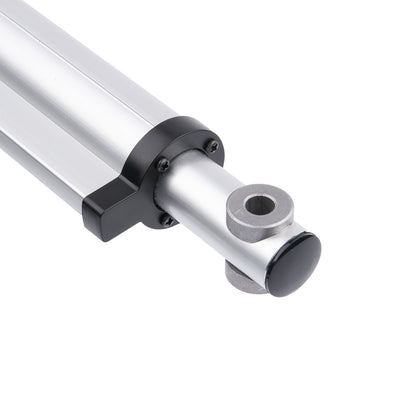 Metallic cylindrical component with black and silver finish on a white background