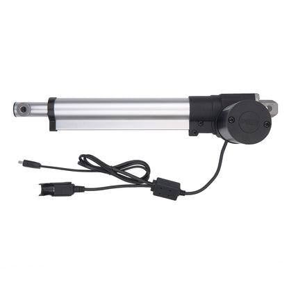 Linear actuator with cable on a white background