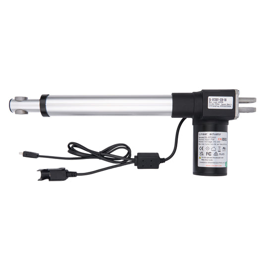 Linear actuator with cable on a white background