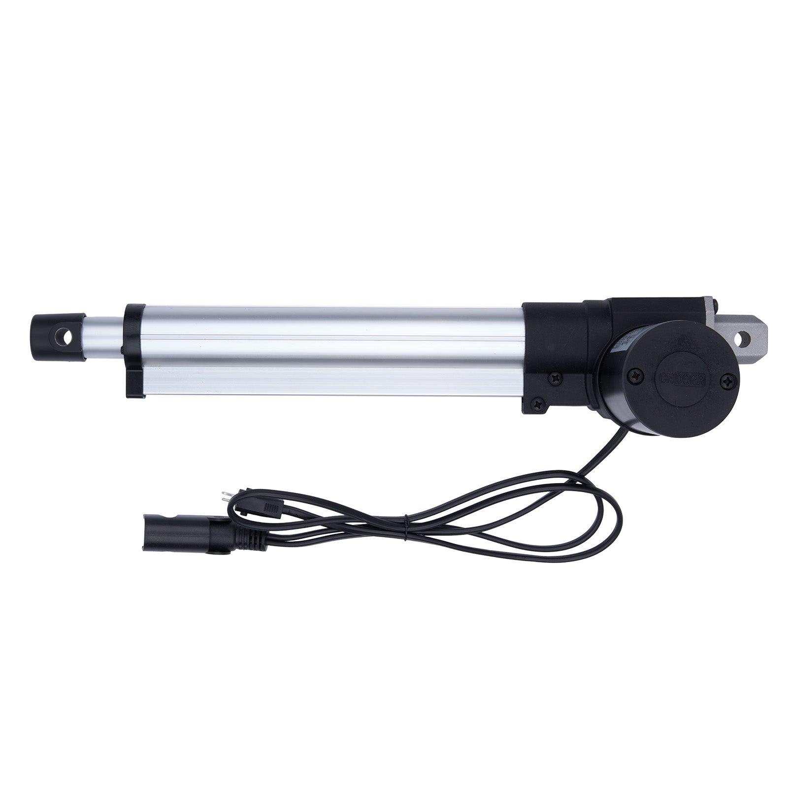 Linear actuator with cable on a white background