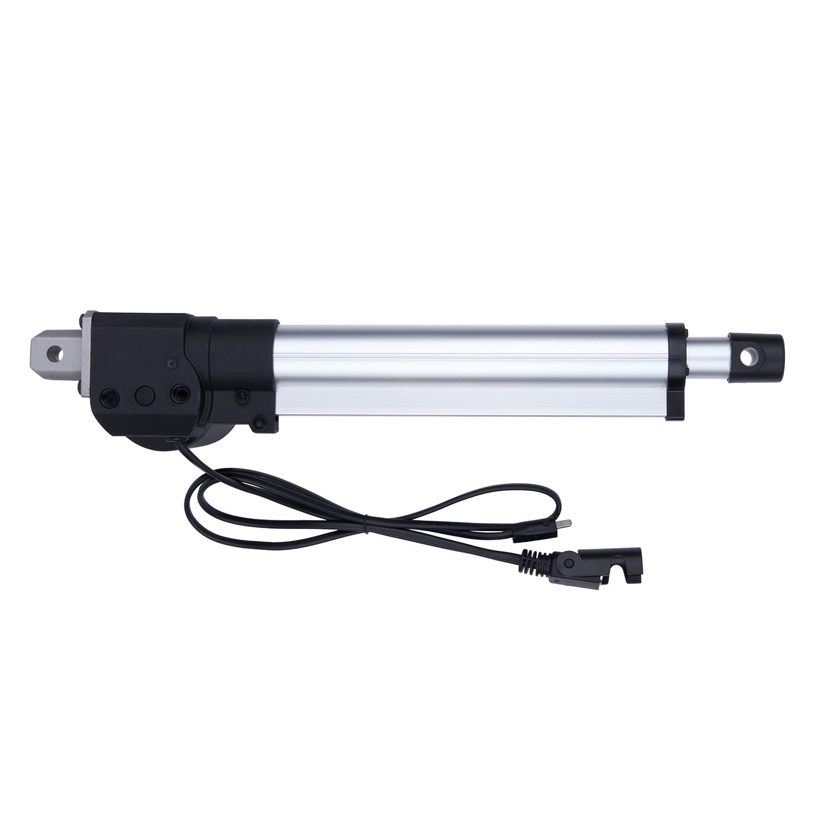 Linear actuator with cable on a white background