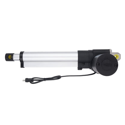 Electric actuator with cable on a white background