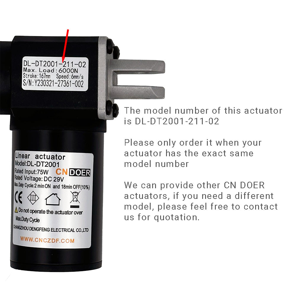 CNDOER DL-DT2001-211-02 Linear Actuator Motor by Changzhou DengFeng