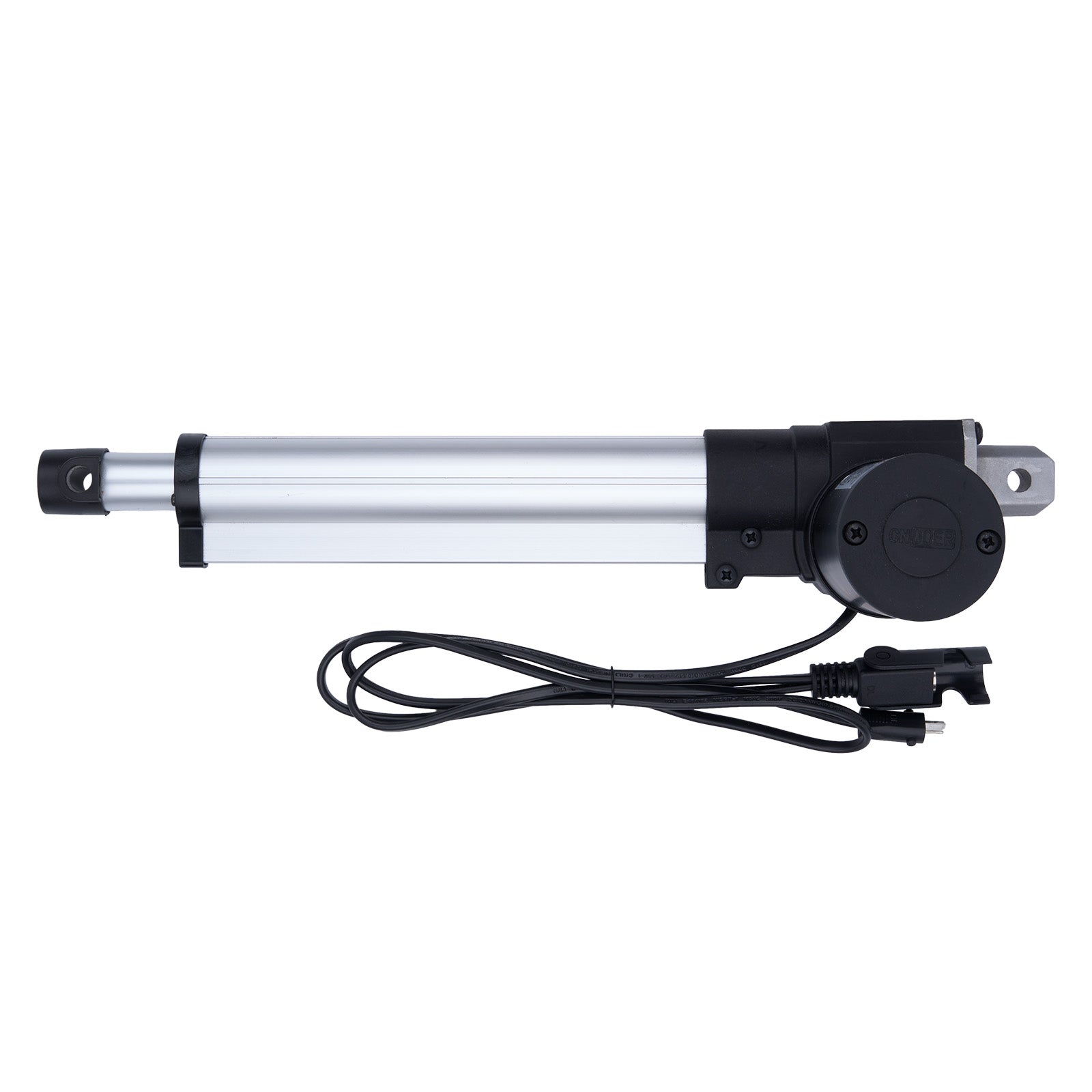 Linear actuator with cable on a white background