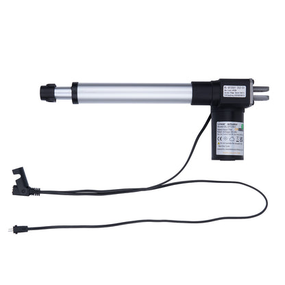 Linear actuator with cable on a white background