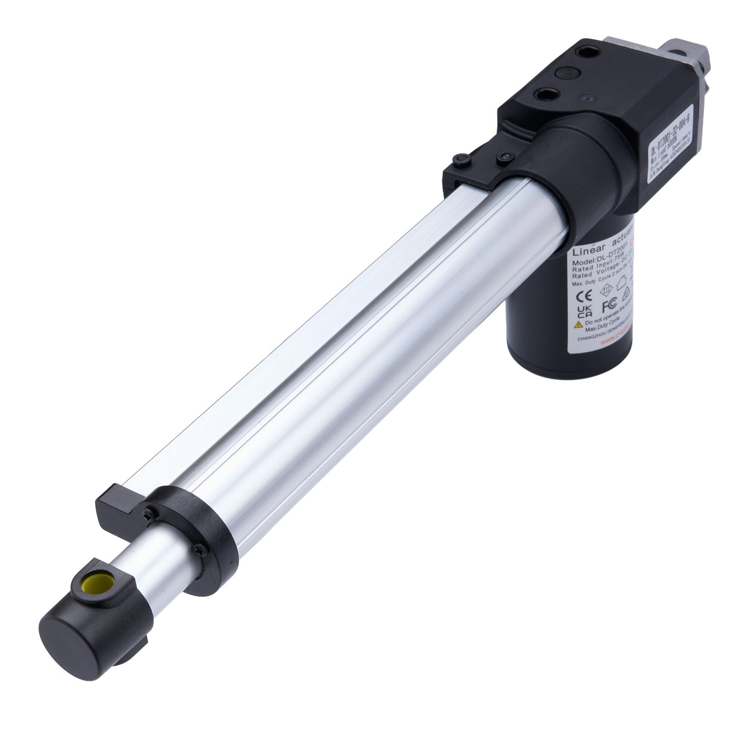 Pneumatic actuator on a white background