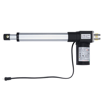 Linear actuator with cable on a white background