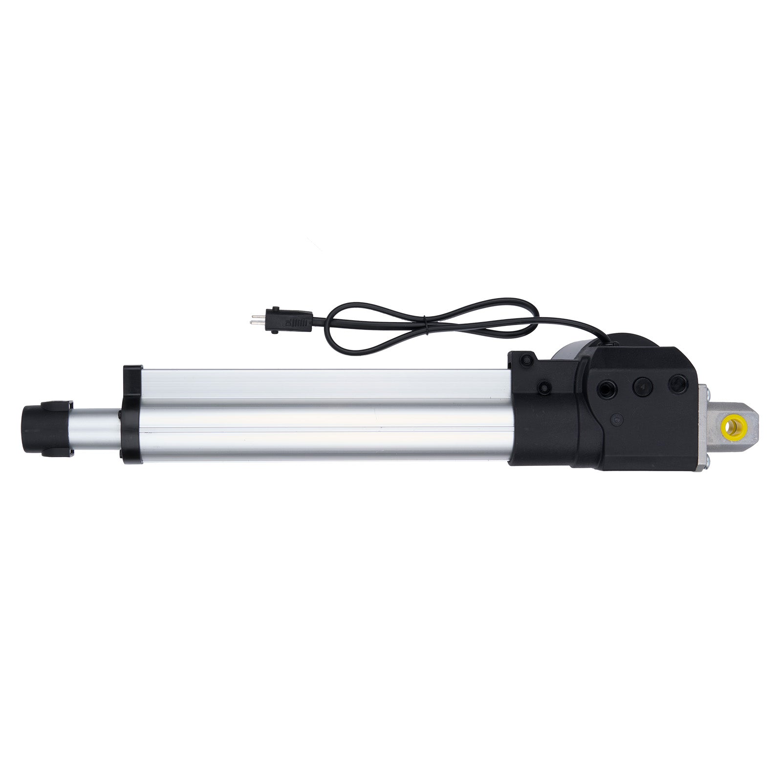 Linear actuator with cable on a white background