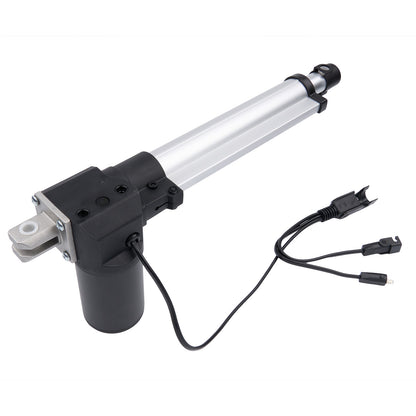 Linear actuator with cables on a white background