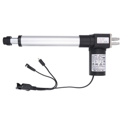 Electric linear actuator with cables on a white background