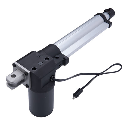 Linear actuator with cable on a white background
