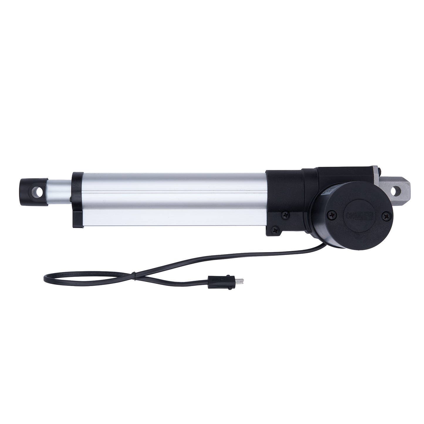 Linear actuator with cable on a white background