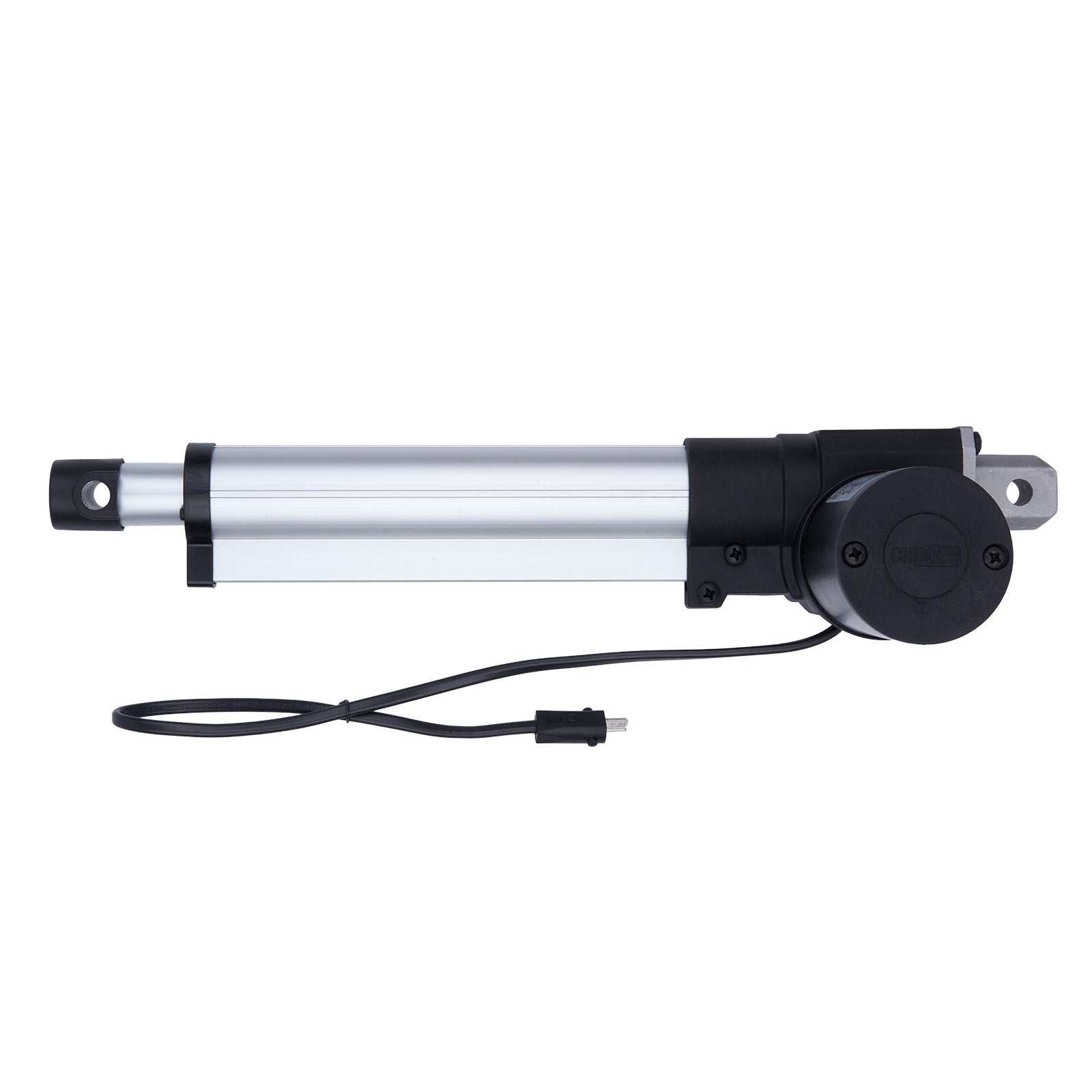 Linear actuator with cable on a white background