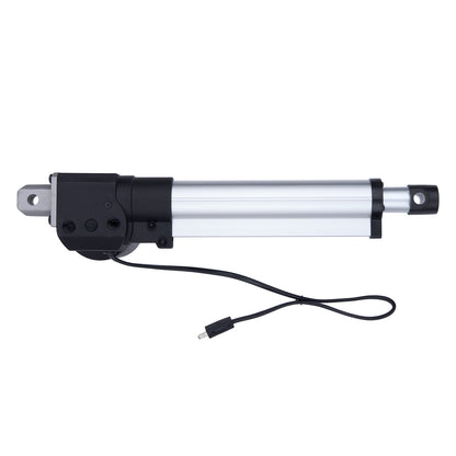 Linear actuator on a white background