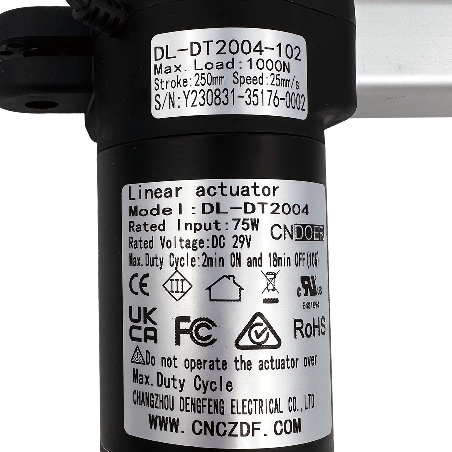 CN DOER DL-DT2004-102 Linear Actuator Motor by Changzhou DengFeng