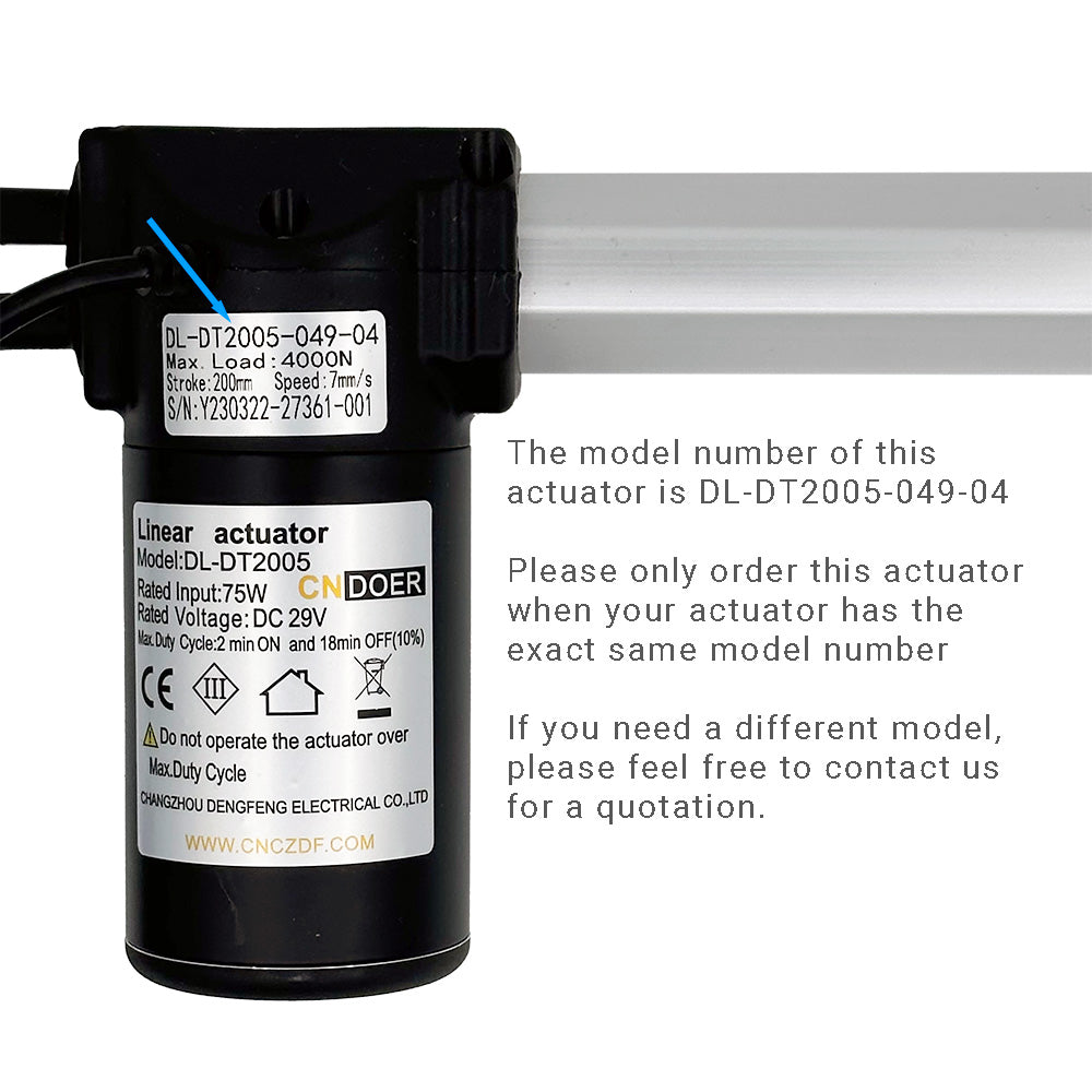 CNDOER DL-DT2005-049-04 Linear Actuator Motor by Changzhou DengFeng