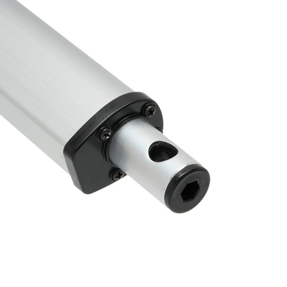 Close-up of a cylindrical mechanical component with black and white colors on a white background