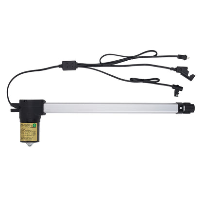 Linear actuator with cables on a white background