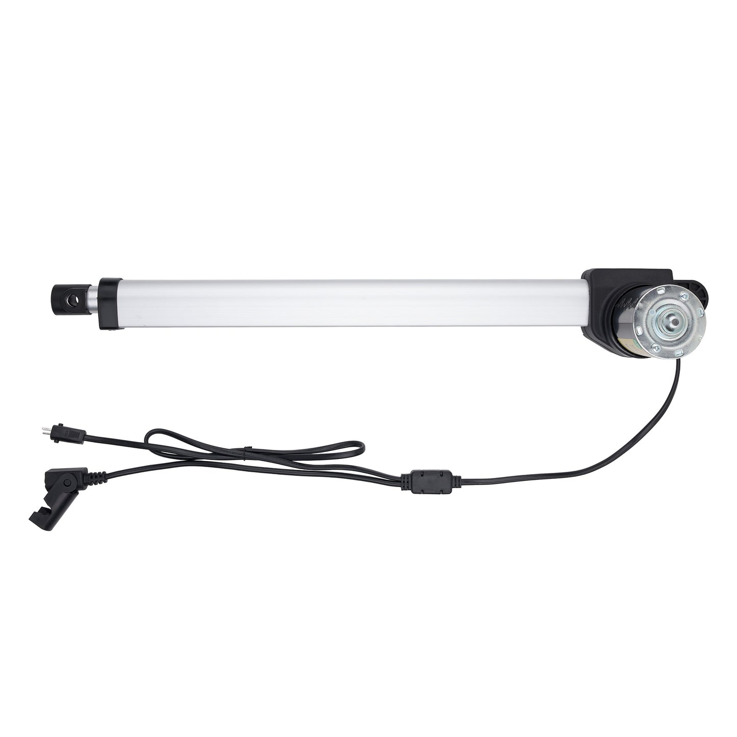 Linear actuator with cables on a white background