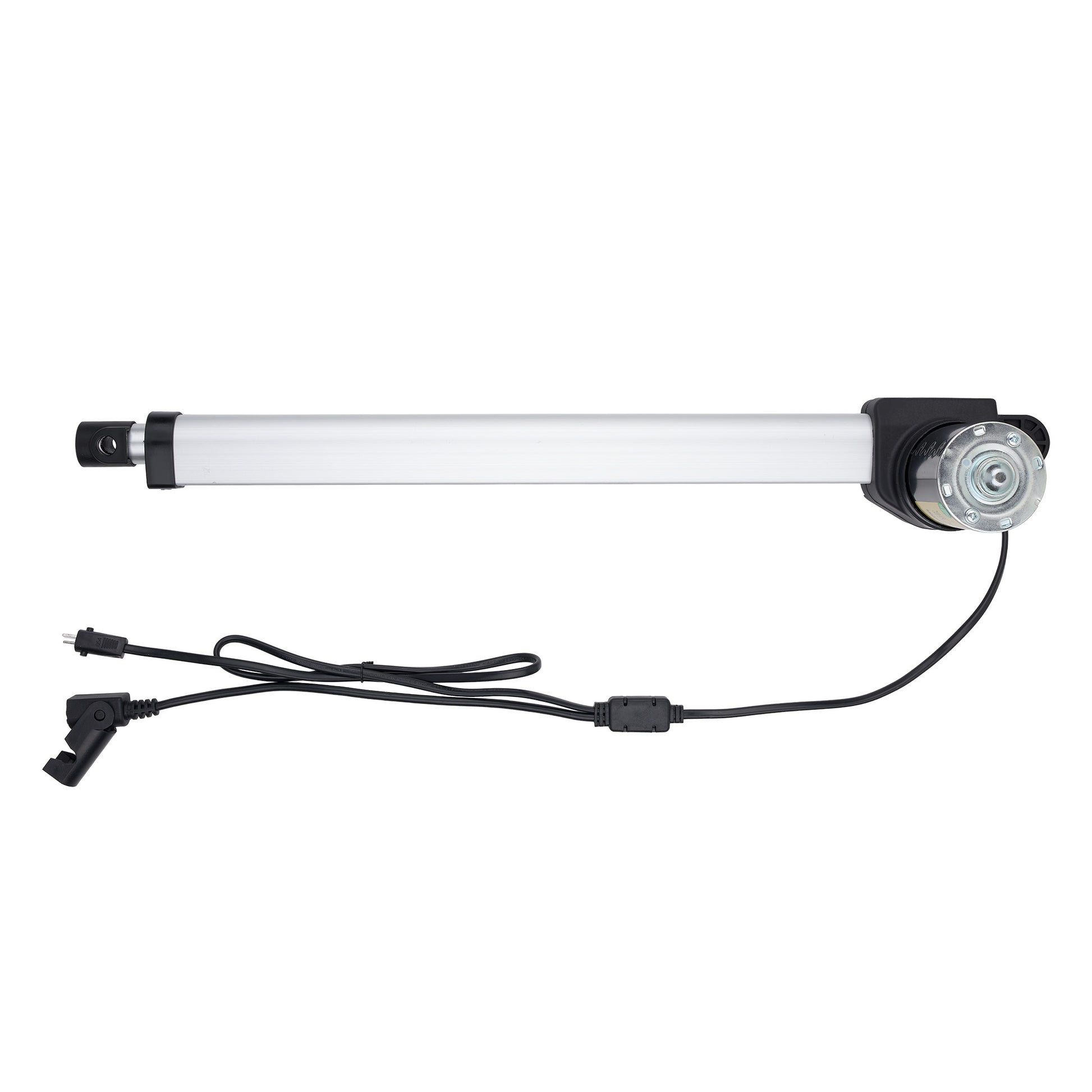Linear actuator with cables on a white background
