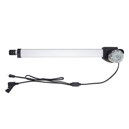 Linear actuator with cables on a white background