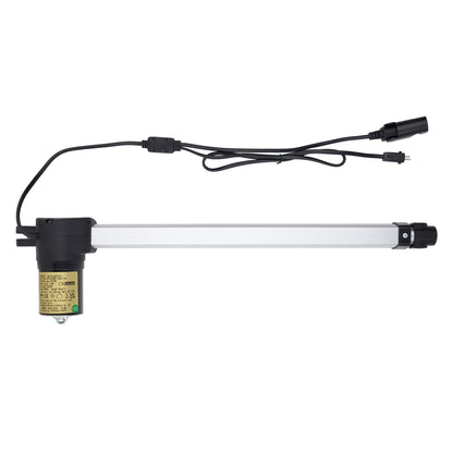 Linear actuator with cable on a white background