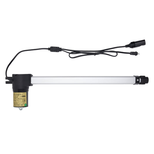 Linear actuator with cable on a white background