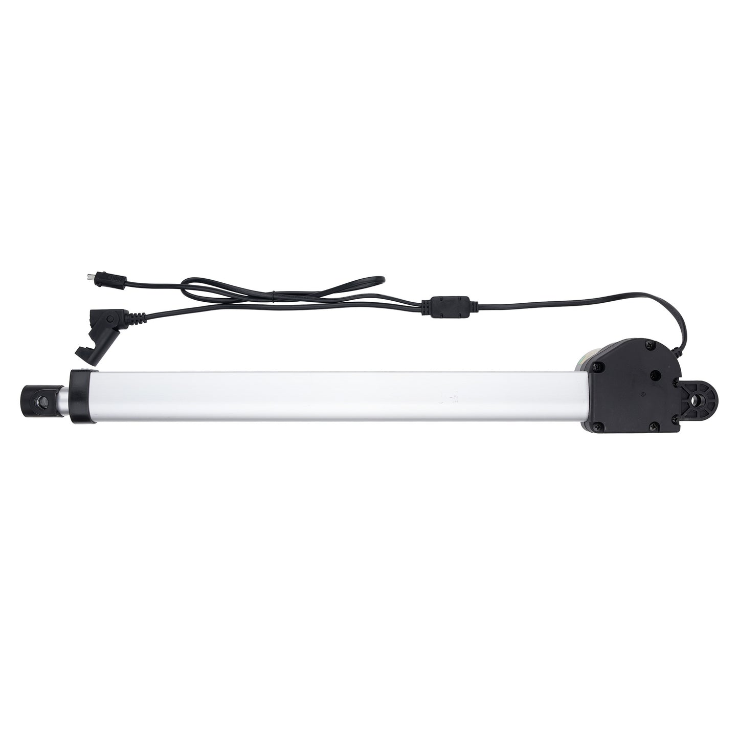 Linear actuator with cables on a white background