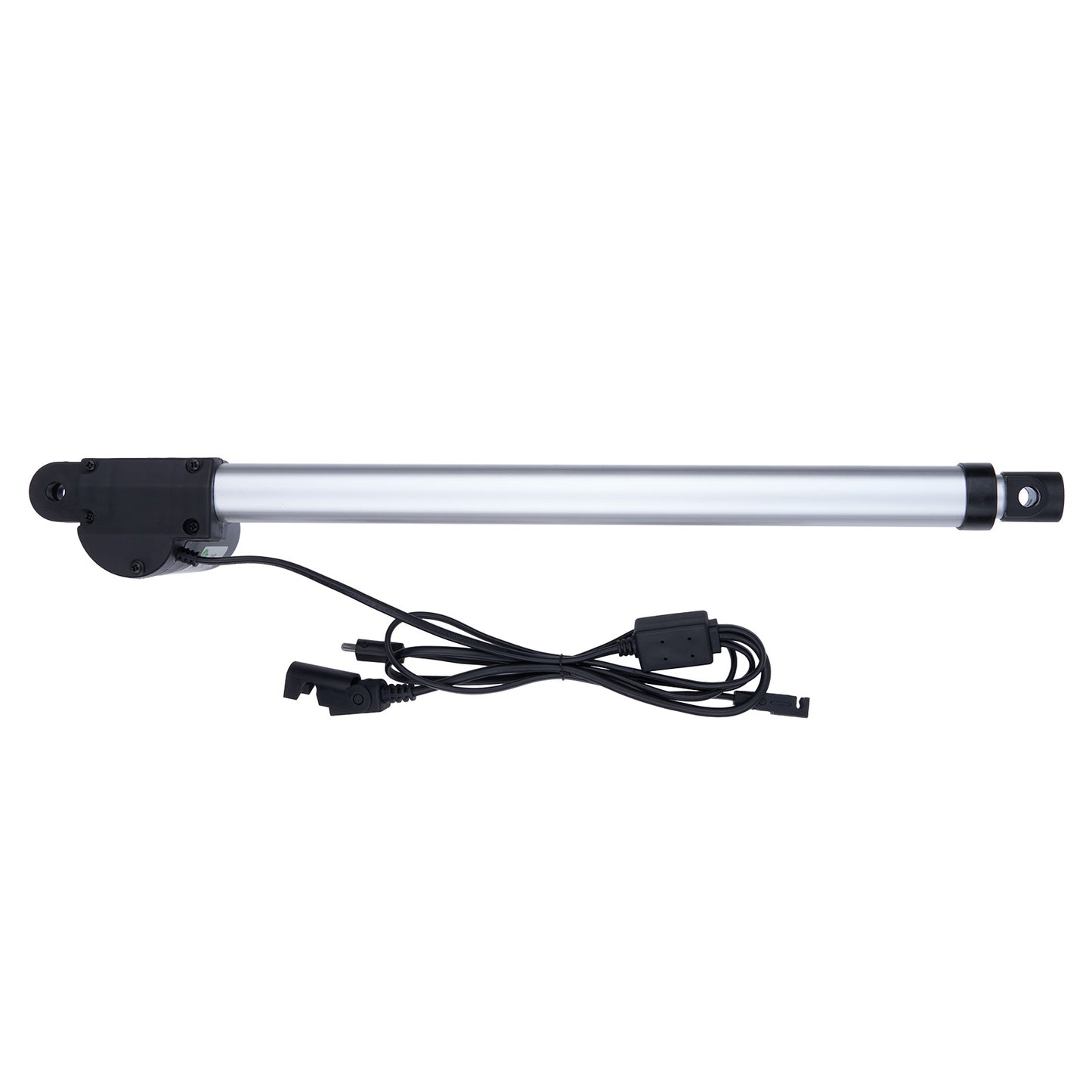 Linear actuator with power cable on a white background