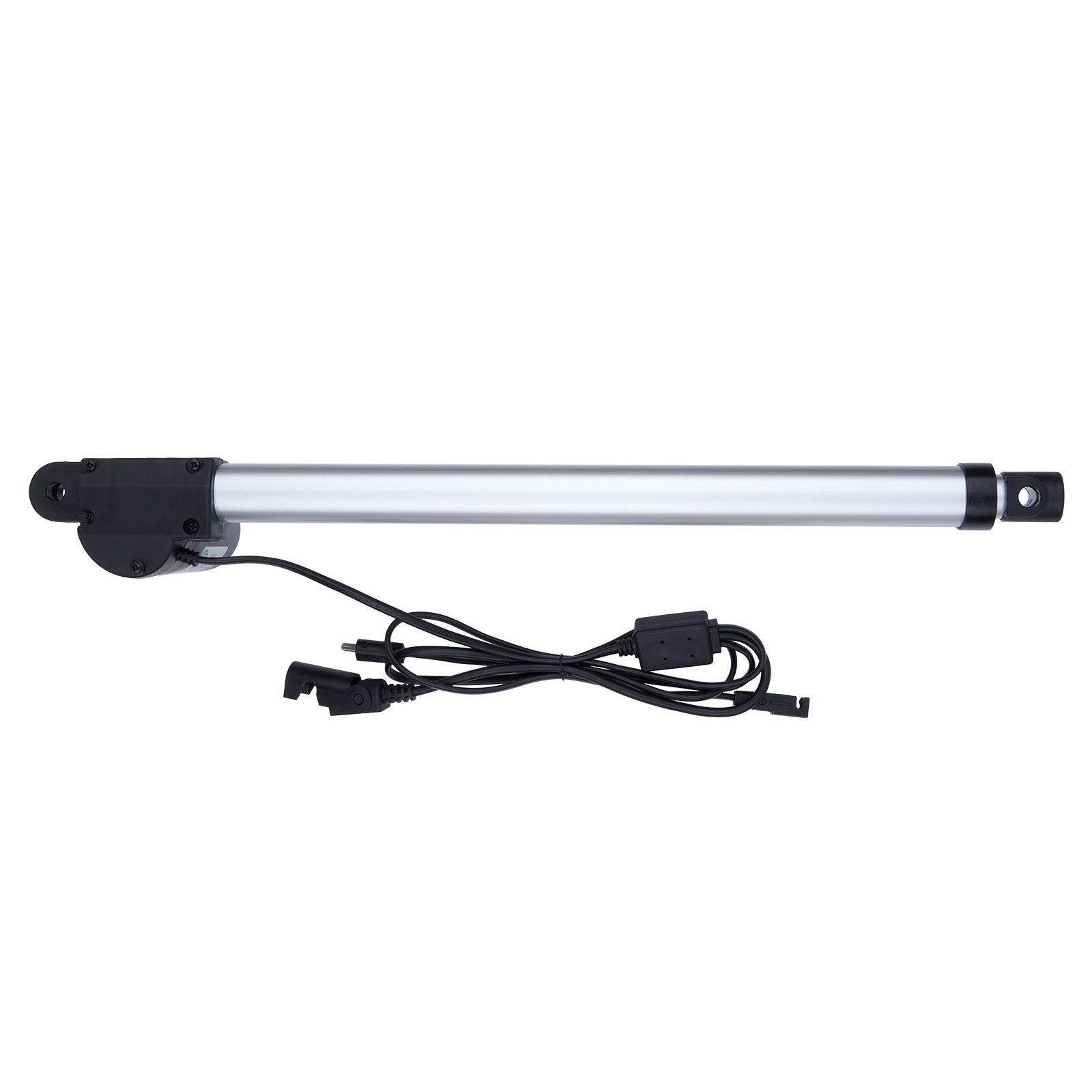 Linear actuator with power cable on a white background
