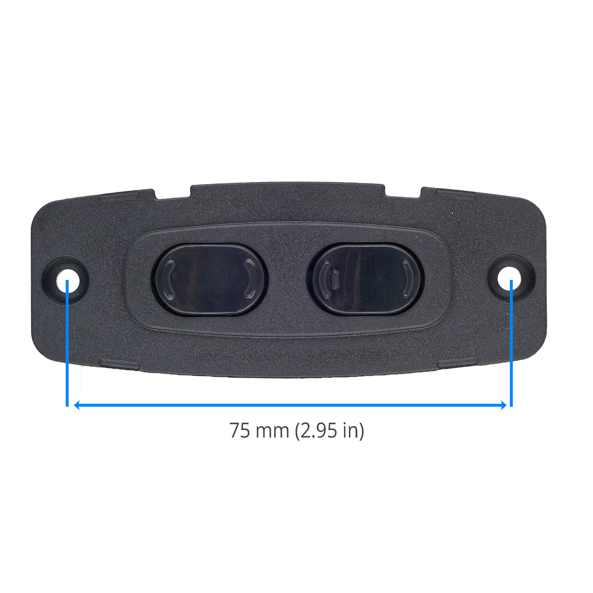 Dimension of the Kaidi KDH218-004 4-Button 5-Pin Switch 
