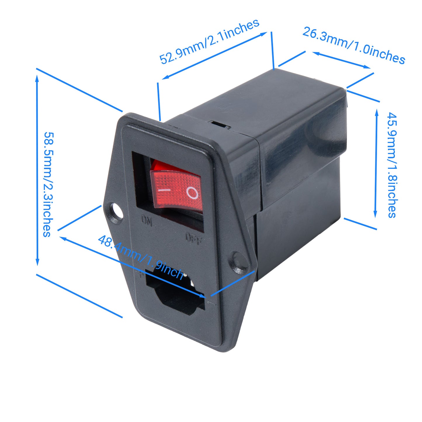 23300112X000 DC Power Socket with Switch for Power Recliners and Motion Furniture