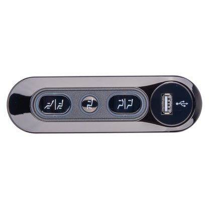 Car dashboard multimode controller with USB port and buttons on a white background