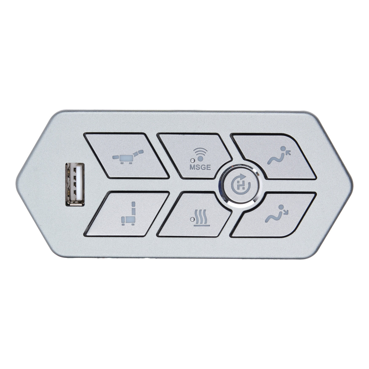 Face plate of the eMoMo TRG22HRRL Right Side Facing Version 7-Button Control Switch 