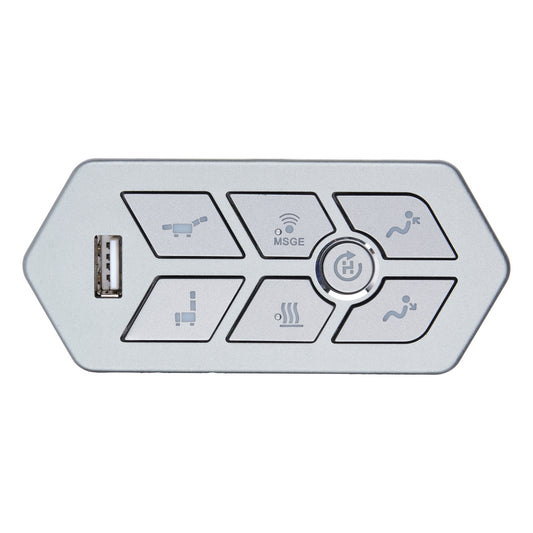Face plate of the eMoMo TRG22HRRL Right Side Facing Version 7-Button Control Switch 