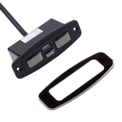 Faceplate of OKIN JLDK.15.08.08A 5-Button Switch with Two Connectors and USB Port