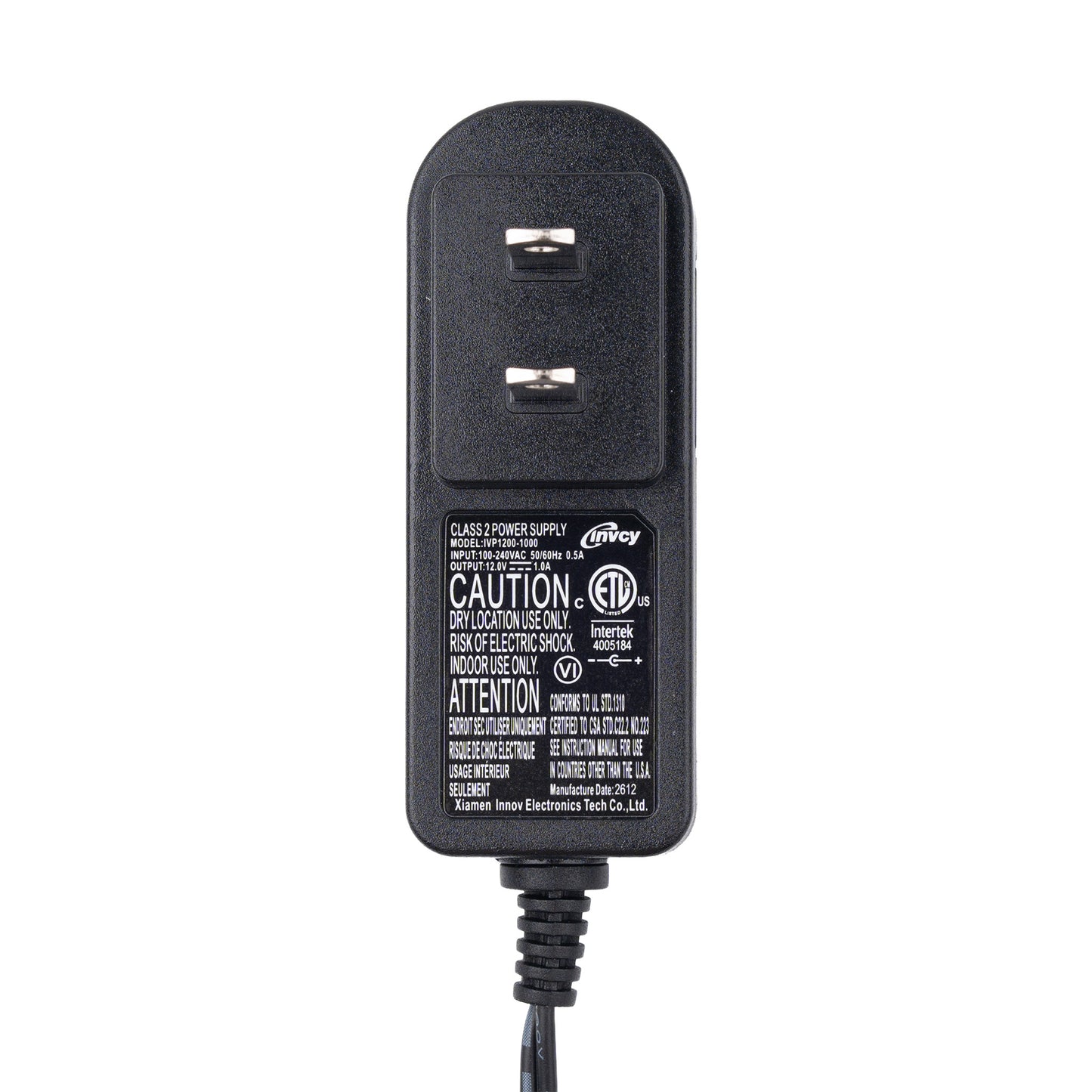Invcy IVP1200-1000 12V 1.0A Power Supply for Heat & Vibration Massage System