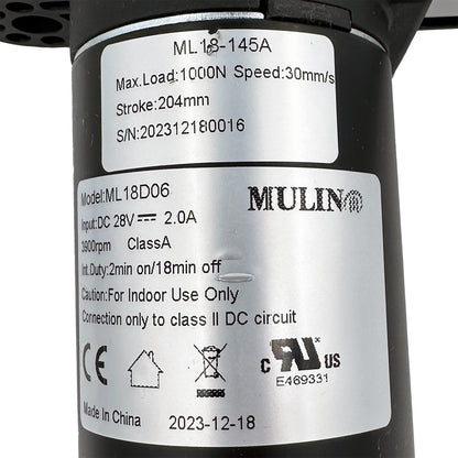 MULIN ML18-145A Linear Actuator for Recliner/Lift Chair