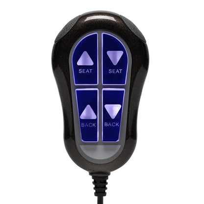 4 Button Remote Controller with Dual 90° 5-pin Plugs for Power Recliner or Lift Chairs Replaces 11753U/11754U/11755U