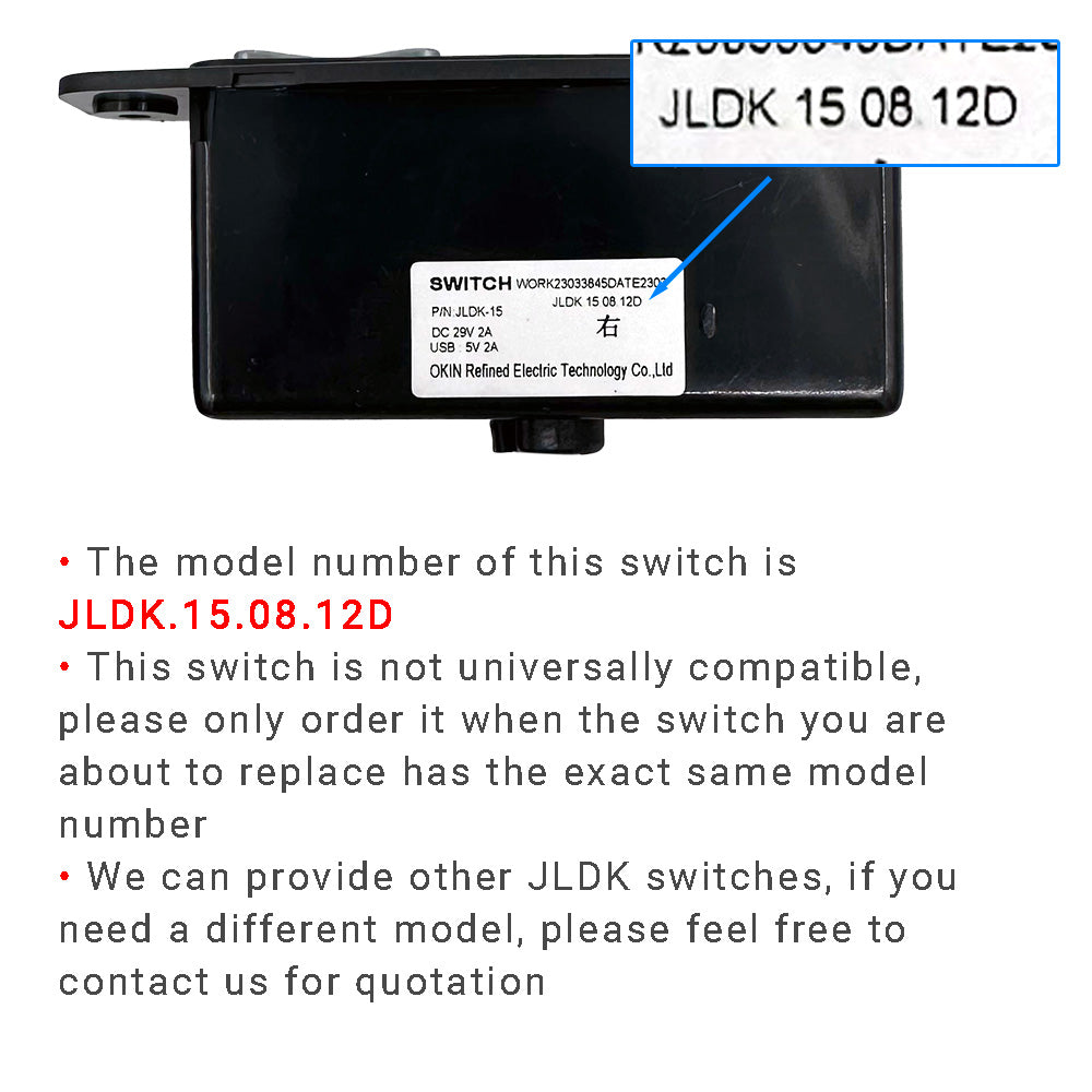 OKIN JLDK.15.08.12D Switch for Recliner Lift Chair 5 Buttons 5 Pin With USB