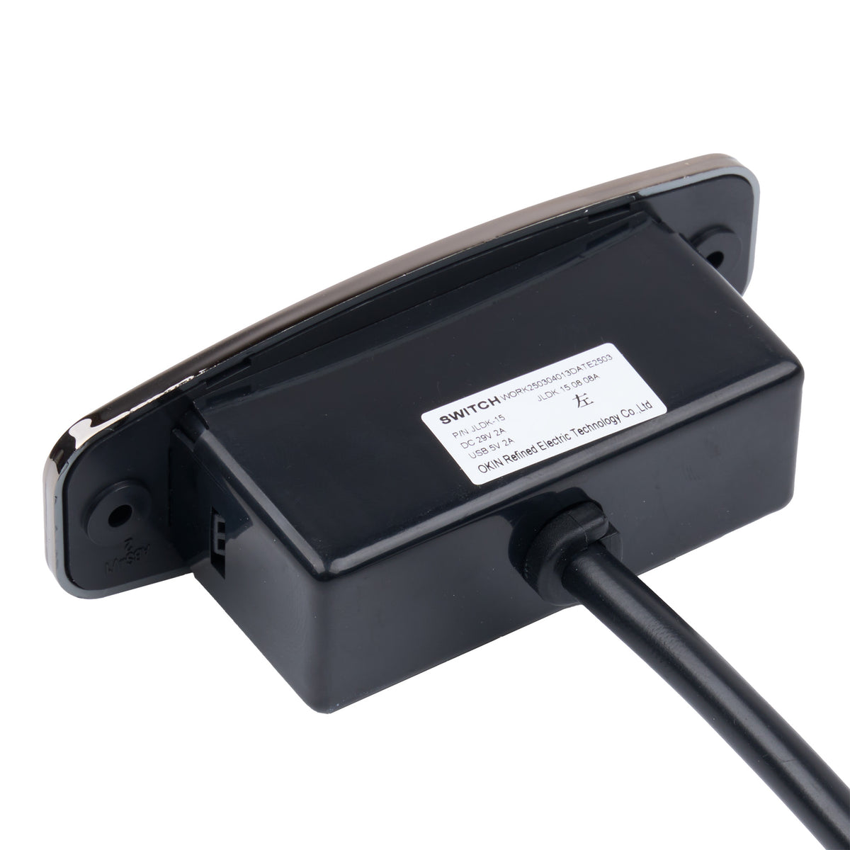 Install block of OKIN JLDK.15.08.08A 5-Button Switch with Two Connectors and USB Port