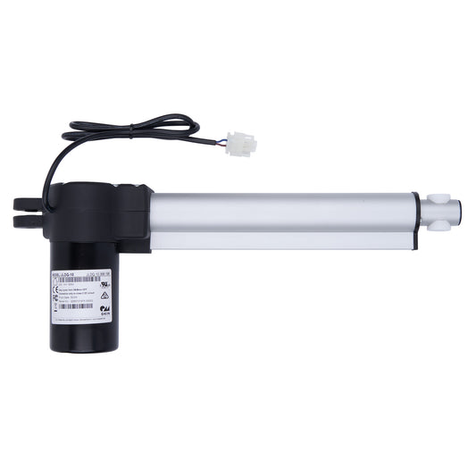 Linear actuator with cable on a white background