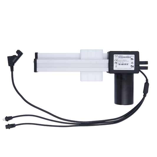 Electromagnetic valve with cables on a white background