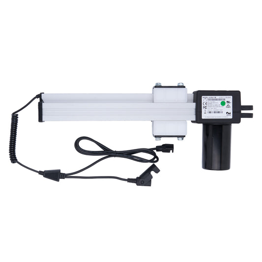 Electric linear actuator with cable on a white background